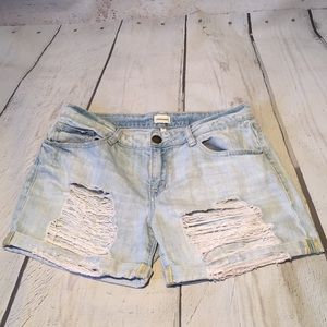 Sneak Peek Distressed Shorts